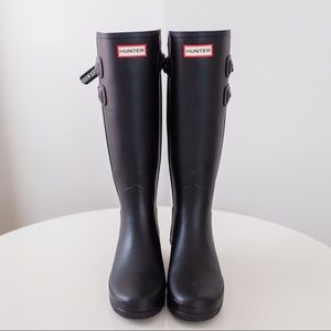 Hunter Original Refined Matte Rain Boot in Black